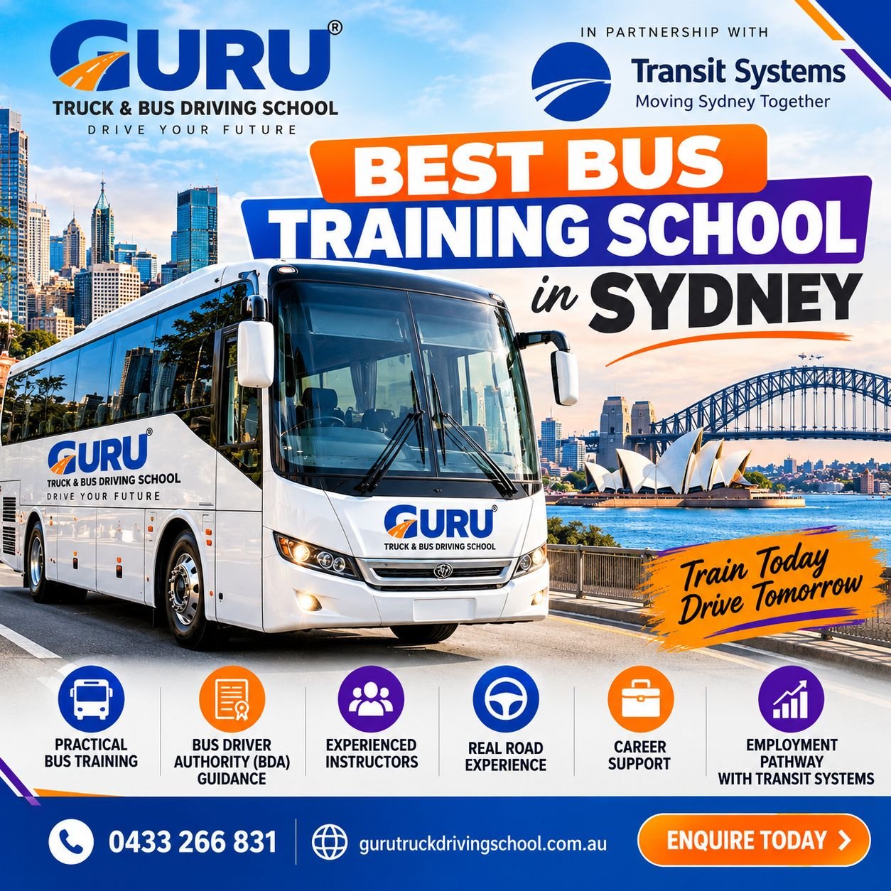 Best bus training school in Sydney with Guru Truck Driving School